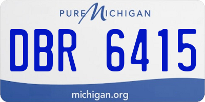 MI license plate DBR6415