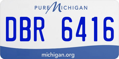 MI license plate DBR6416