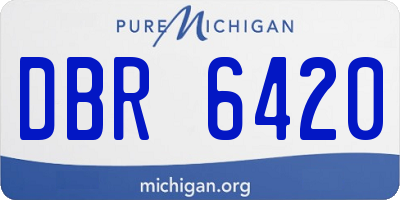 MI license plate DBR6420