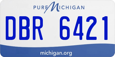 MI license plate DBR6421