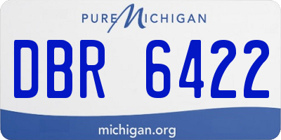 MI license plate DBR6422