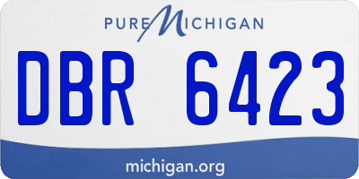 MI license plate DBR6423