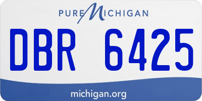 MI license plate DBR6425