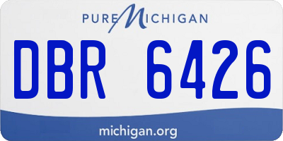 MI license plate DBR6426