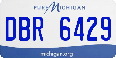 MI license plate DBR6429