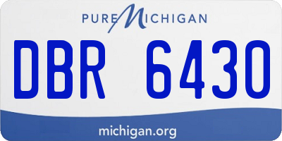 MI license plate DBR6430