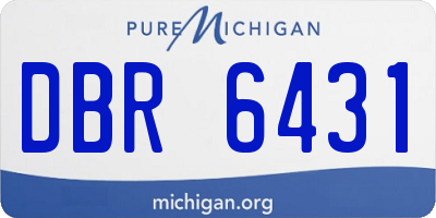 MI license plate DBR6431