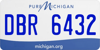 MI license plate DBR6432