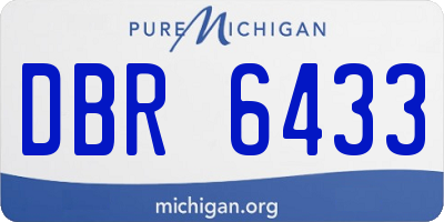 MI license plate DBR6433