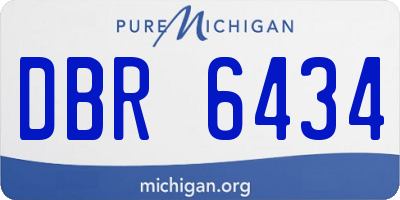MI license plate DBR6434