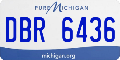 MI license plate DBR6436
