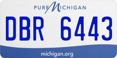 MI license plate DBR6443