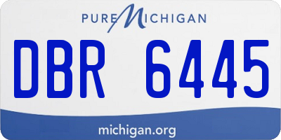 MI license plate DBR6445