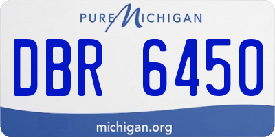 MI license plate DBR6450