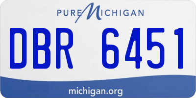 MI license plate DBR6451