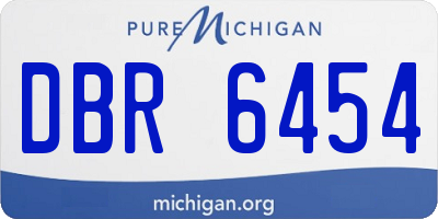 MI license plate DBR6454