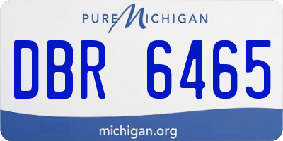 MI license plate DBR6465