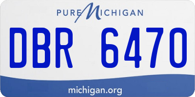 MI license plate DBR6470