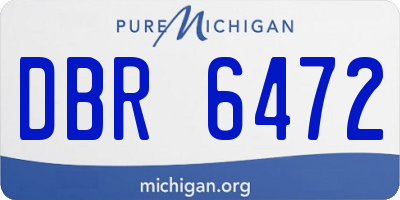 MI license plate DBR6472