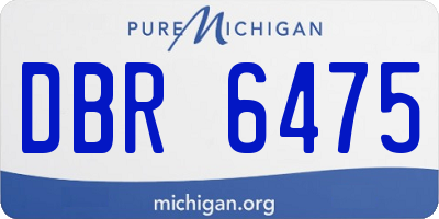 MI license plate DBR6475