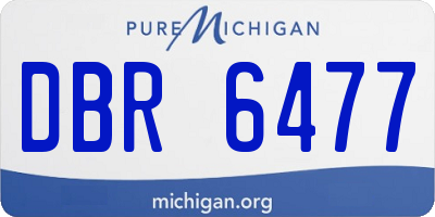 MI license plate DBR6477