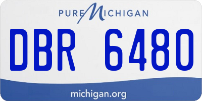 MI license plate DBR6480
