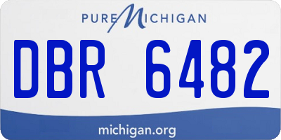 MI license plate DBR6482