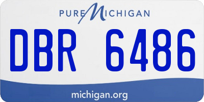 MI license plate DBR6486