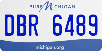MI license plate DBR6489
