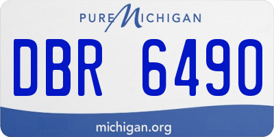 MI license plate DBR6490
