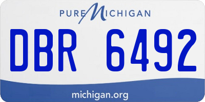 MI license plate DBR6492