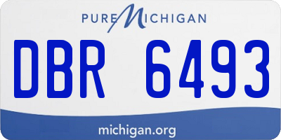 MI license plate DBR6493