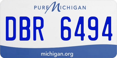 MI license plate DBR6494
