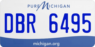 MI license plate DBR6495
