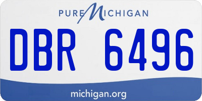 MI license plate DBR6496