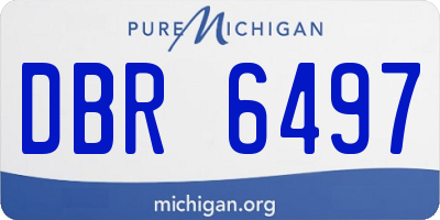 MI license plate DBR6497