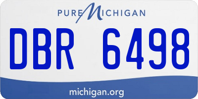 MI license plate DBR6498