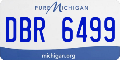 MI license plate DBR6499