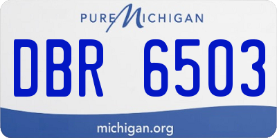 MI license plate DBR6503