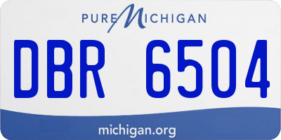 MI license plate DBR6504