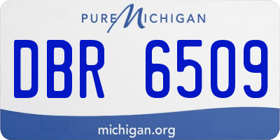 MI license plate DBR6509