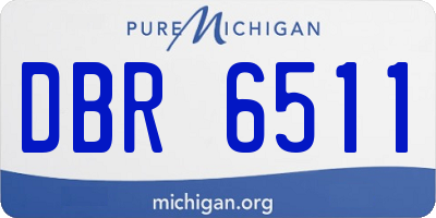 MI license plate DBR6511
