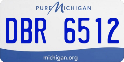 MI license plate DBR6512