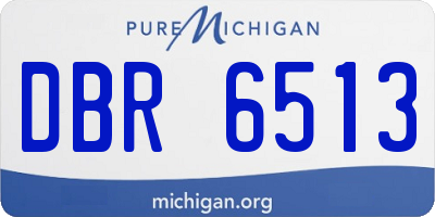 MI license plate DBR6513