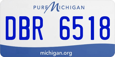 MI license plate DBR6518