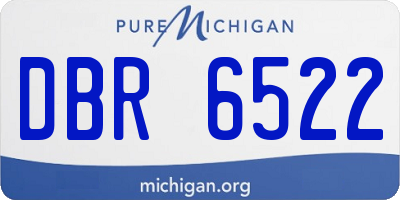 MI license plate DBR6522