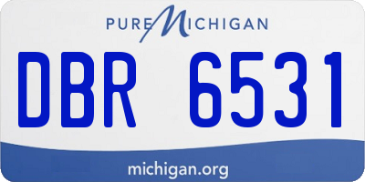 MI license plate DBR6531