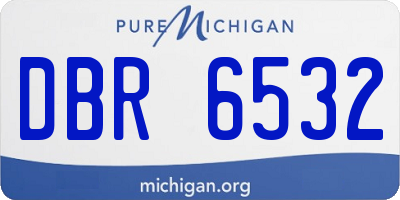 MI license plate DBR6532
