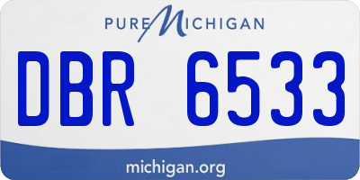 MI license plate DBR6533