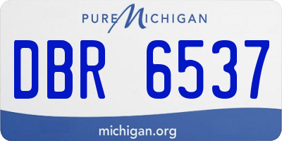 MI license plate DBR6537